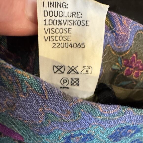 Geiger‎ Austria Skirt Women 10 Wool Floral Pleated Midi Whimsigoth Fairy Vtg Art - Picture 10 of 15